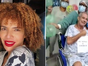Vanessa da Mata festeja alta de pai após internação em UTI por Covid-19