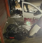 Dupla tenta fugir da polícia e acaba colidindo em viatura no bairro Cidade Universitária