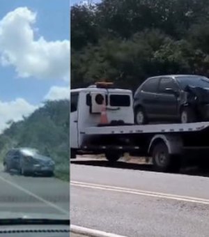 Motociclista fica gravemente ferido após colisão com carro na BR-316