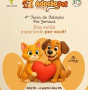 Feira de Adoção do Jomart Atacarejo promove novo lar para cães e gatos neste sábado