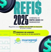 Prefeitura de Maragogi lança REFIS 2025 com até 100% de desconto em juros e multas