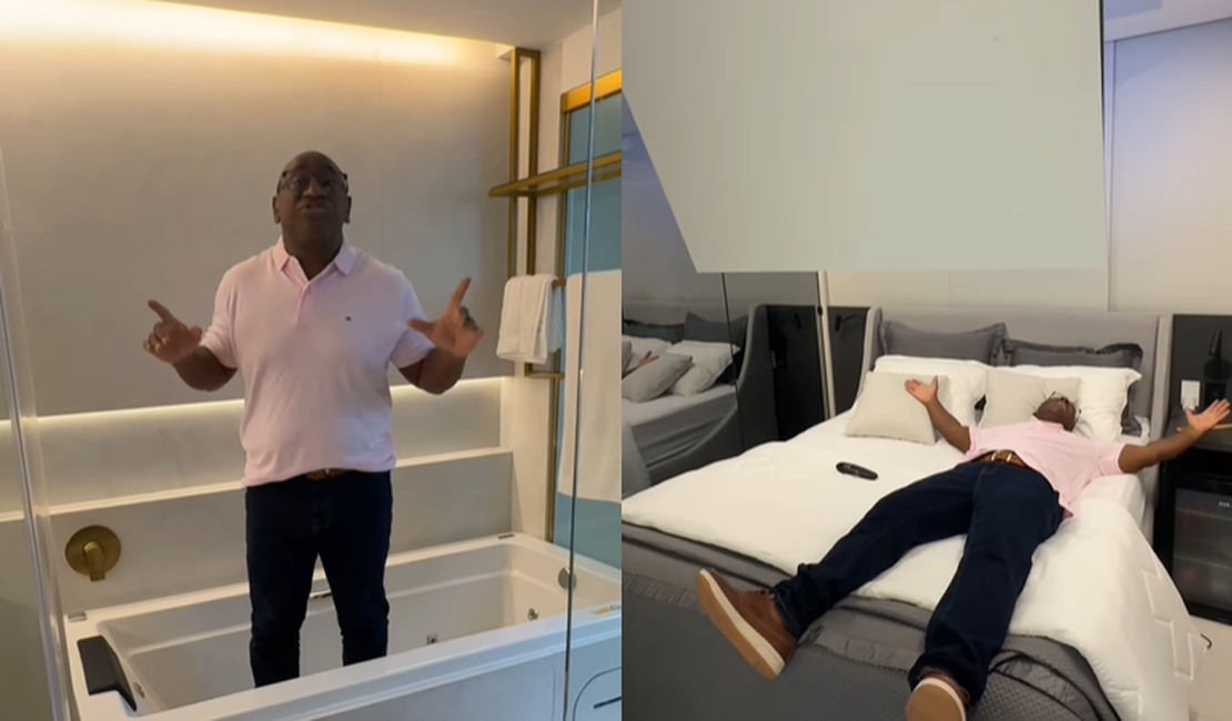 João Neto retorna às redes sociais apresentando seu novo apartamento para seguidores