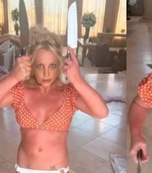 Britney Spears assusta fãs ao dançar com facas