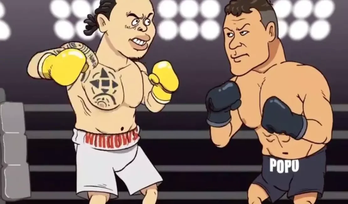 Luta entre Whindersson e Popó ganha animação polêmica