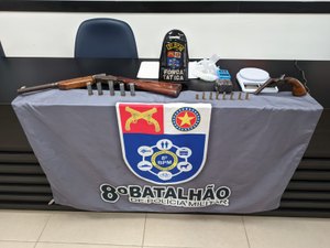 PM apreende arma de fogo em Pilar