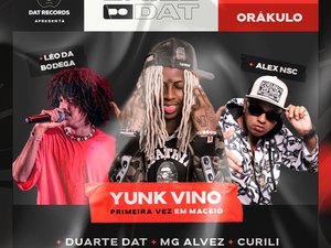 ‘Baile do Dat’ estreia em Maceió com show inédito da sensação do trap nacional Yunk Vino