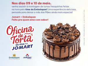 Oficina de Tortas promete experiência deliciosa com montagens ao vivo no Jomart Atacarejo