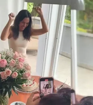Ana Paula Araújo comemora aniversário com Bernardinho: 'Meu dia'