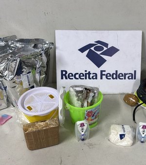 Receita Federal apreende R$ 480 mil em cocaína que seria enviada para Alagoas e outros estados