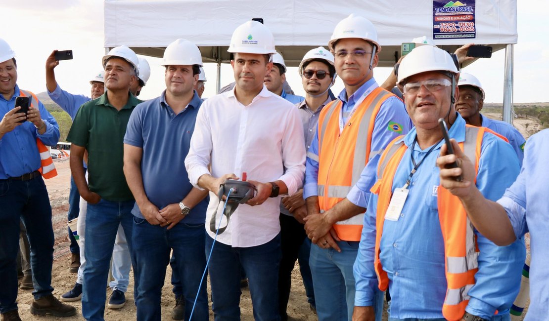 Primeiro desmonte de rocha marca início da execução do túnel do Trecho V do Canal do Sertão Alagoano