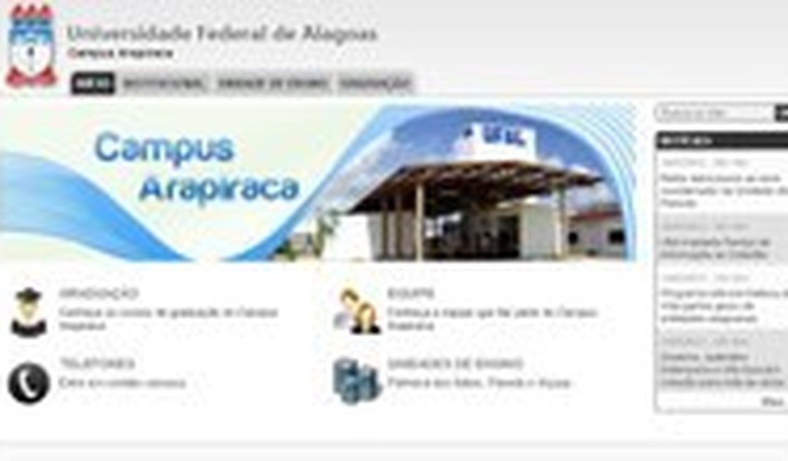 Campus da UFAL Arapiraca é o mais novo a ganhar espaço virtual