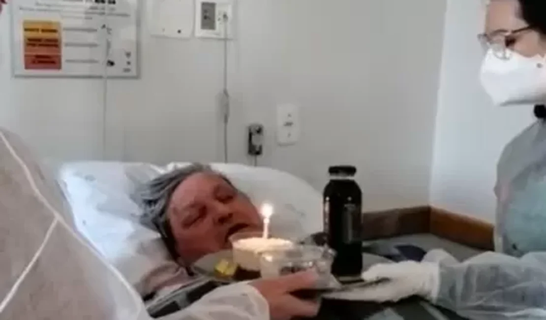 Paciente curado da covid-19 ganha festa de aniversário em hospital