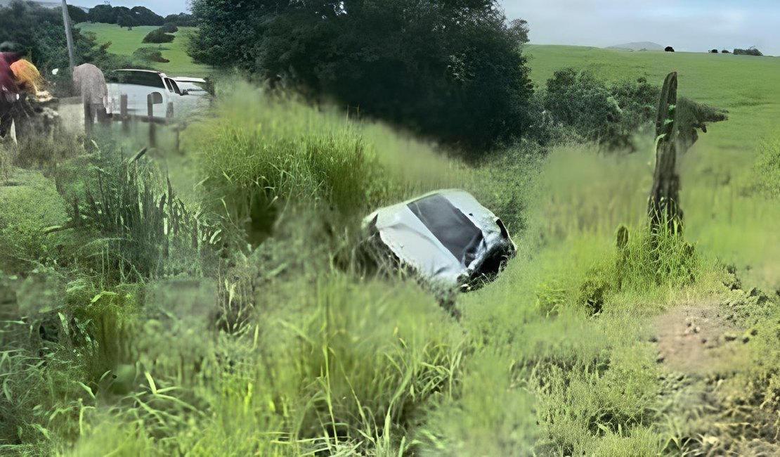 Motorista perde controle de Hilux e sai da pista na AL-110, em Arapiraca