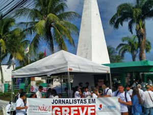 Greve dos jornalistas chega ao 3° dia com negociações junto ao MPT
