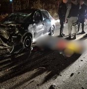 Colisão entre carro e moto deixa um morto e três feridos na BR-316, em Dois Riachos