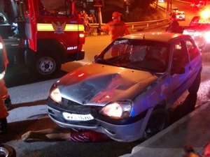 Assaltante é perseguido, atropelado e morto por vítima na parte alta de Maceió