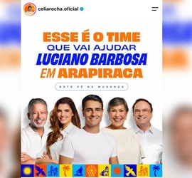 Célia Rocha cria ‘climão’ com Luciano Barbosa ao incluí-lo em postagem de apoio a JHC