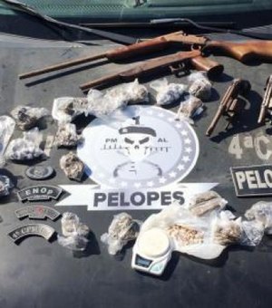 Em Atalaia; 4ª CPM/I apreende quatro armas de fogo