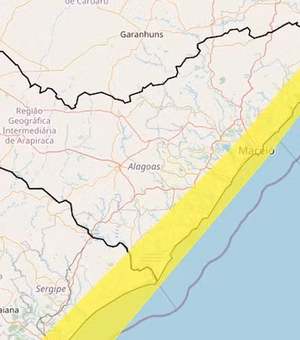 Inmet emite alerta de chuvas para 25 municípios de Alagoas
