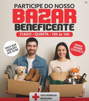 Cruz Vermelha irá realizar bazar beneficente em Maceió nesta quinta (21)