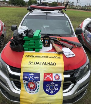 Ação da polícia apreende 17 quilos de maconha em casa do Benedito Bentes, em Maceió 