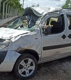 Trio rouba veículo e se envolve em acidente durante fuga, em Girau do Ponciano