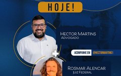 Live acontece nos perfis oficiais de Hector Martins e Rosmar Alencar no Instagram