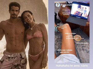 Enzo Celulari reposta Bruna Marquezine e baba: 'Te amo, sério'