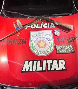Homem foge da polícia e arma de fogo é apreendida no município de Novo Lino