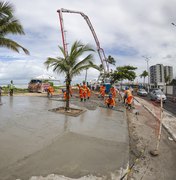 Obras de reurbanização da Praia da Avenida, em Maceió, estão em fase final