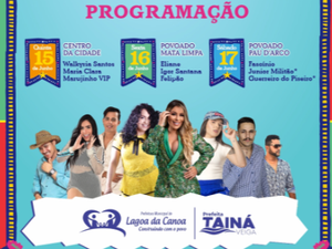 São João em Lagoa da Canoa terá três dias de festa na área urbana e rural do município