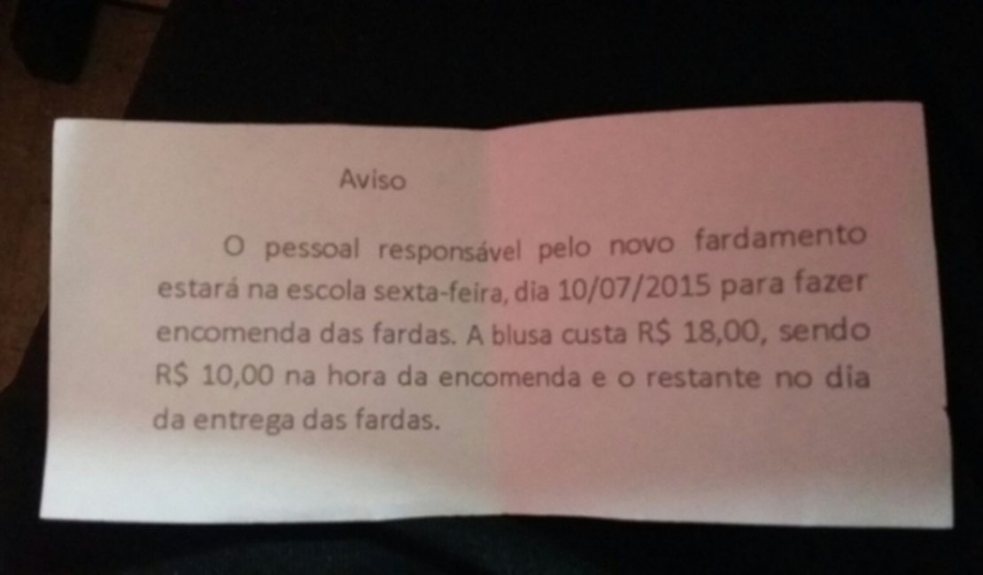 Direção de Escola Manoel Humberto nega denúncia feita com relação a fardamento