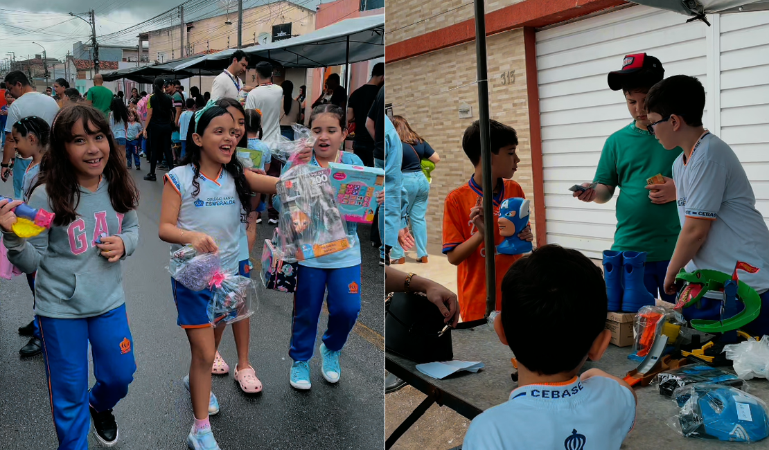 [Vídeo] Feira do Desapego ensina educação financeira e sustentabilidade para alunos do Santa Esmeralda