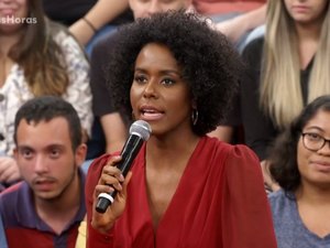 Maju Coutinho sobre críticas na estreia na bancada do JH: 'Achei injustiça'