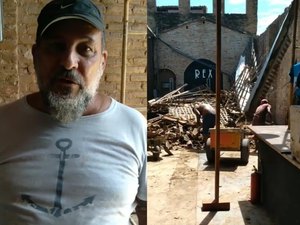 Após teto desabar com fortes chuvas, bar no Jaraguá inicia campanha