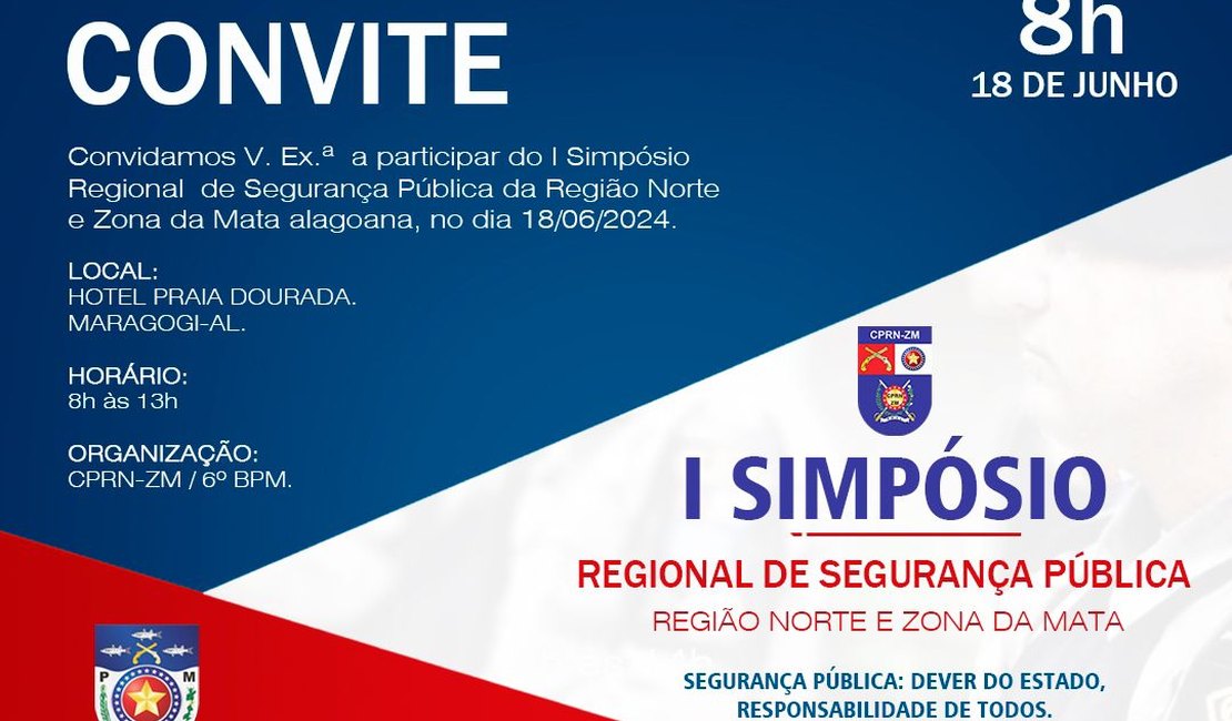 PM abre inscrições para Simpósio Regional de Segurança em Maragogi