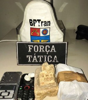 Reeducando é preso com maconha, crack e balança de precisão no Clima Bom