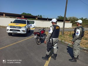 Guarnição do BPRv recupera moto com queixa de roubo em Arapiraca