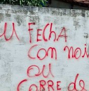 Polícia investiga ameaças entre facções por meio de pichações em AL