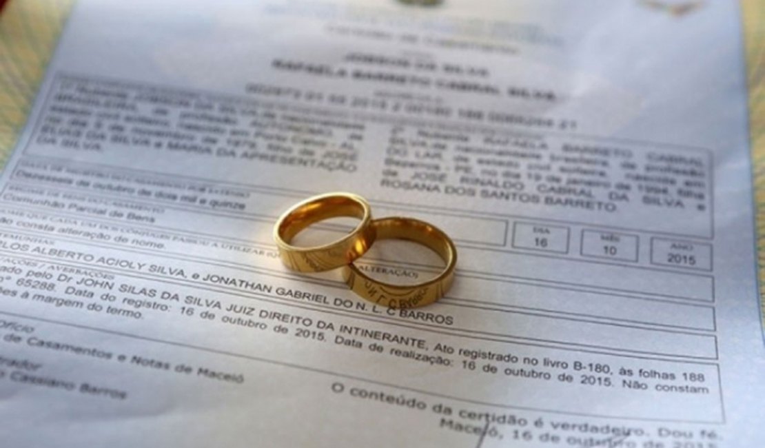 ﻿Justiça Itinerante promove casamentos coletivos nos dias 14 e 15 deste mês