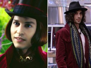Look de Fiuk é comparado com Willy Wonka e vira meme