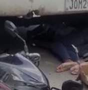 [Vídeo] Condutor de moto vai parar embaixo de van após colisão com carro no bairro Boa Vista, em Arapiraca