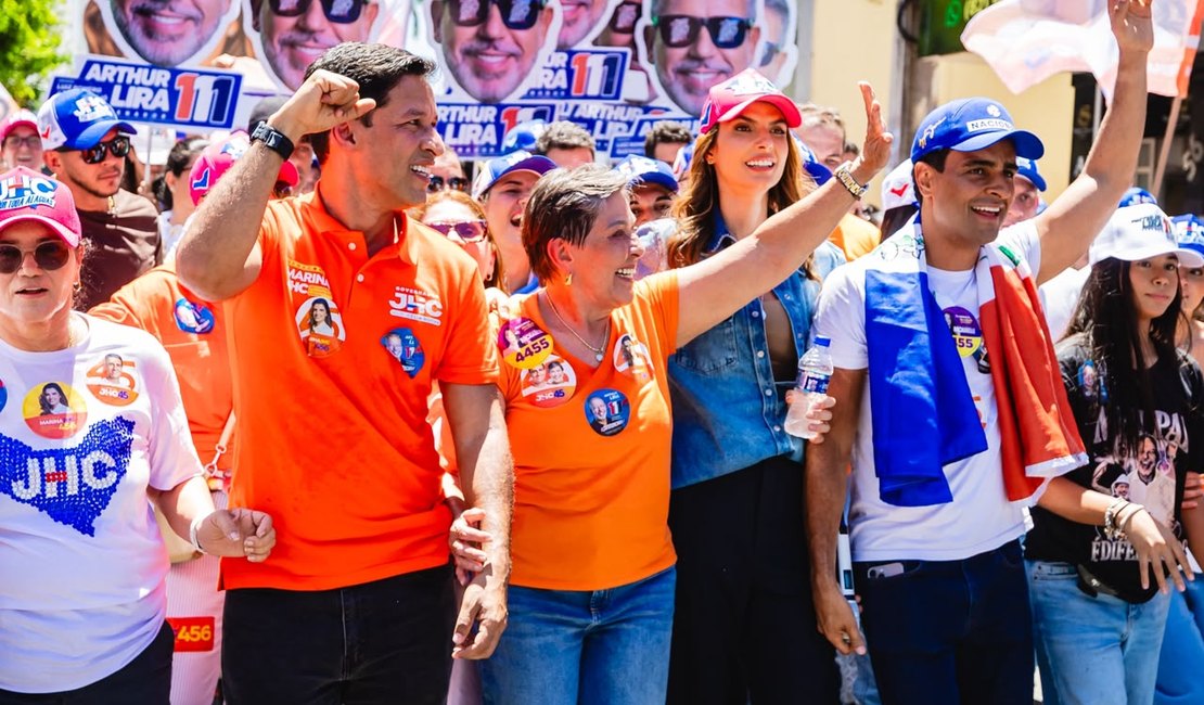 Em Arapiraca, JHC homenageia Célia Rocha e destaca parceria com Lucas Barbosa
