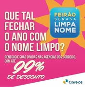 Feirão Limpa Nome: negociação de dívidas pode ser realizada até dia 29 nas agências dos Correios