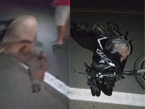 Mulher morre após colisão entre moto e cavalo solto na pista em Colônia de Leopoldina