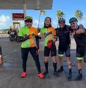 Grupo de amigos pedala 600 km de Maceió até Salvador