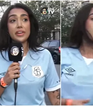 Repórter é atacada ao vivo durante cobertura do jogo do Santos