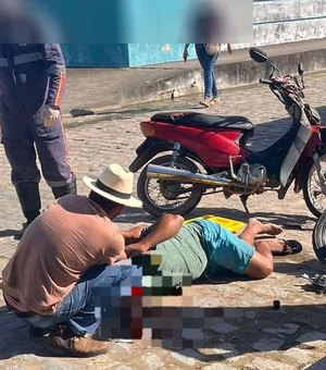 Menor pilotando moto em alta velocidade colide de frente com outra motocicleta na AL-115