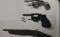 Armas apreedidas na operação