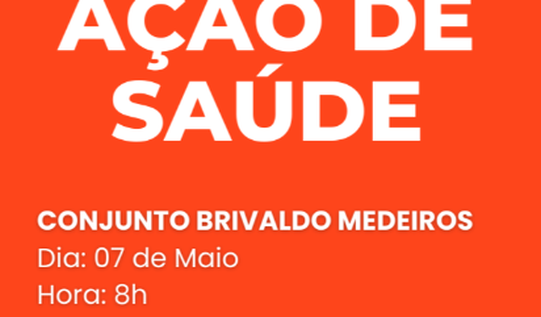 Secretaria realiza Ação de Saúde no Conj. Brivaldo Medeiros nesta quarta (07) em Palmeira